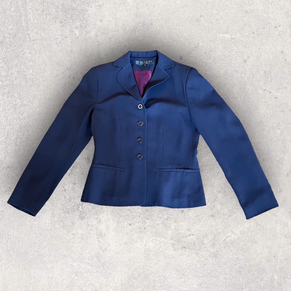 ⭐️ EUC - Navy Mystery New York 4 Button Ladies Blazer Size 4